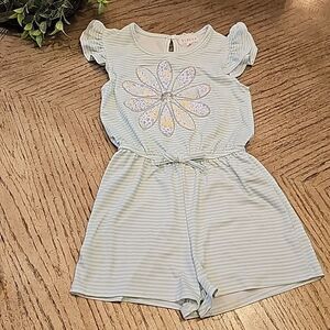 Flower stripe romper size 8 girls